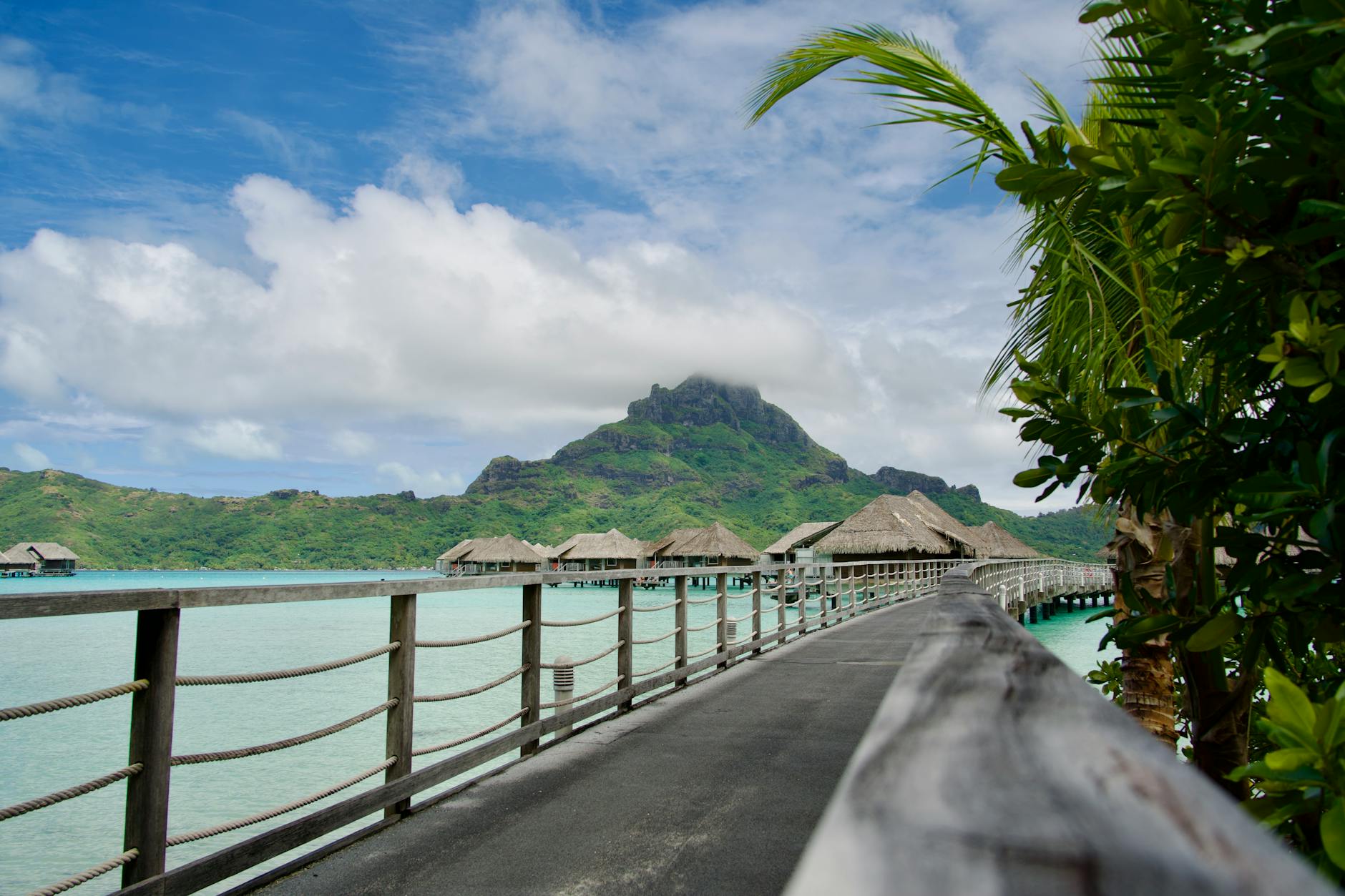 Bora Bora Lagoon Clear Water Overwater Bungalows