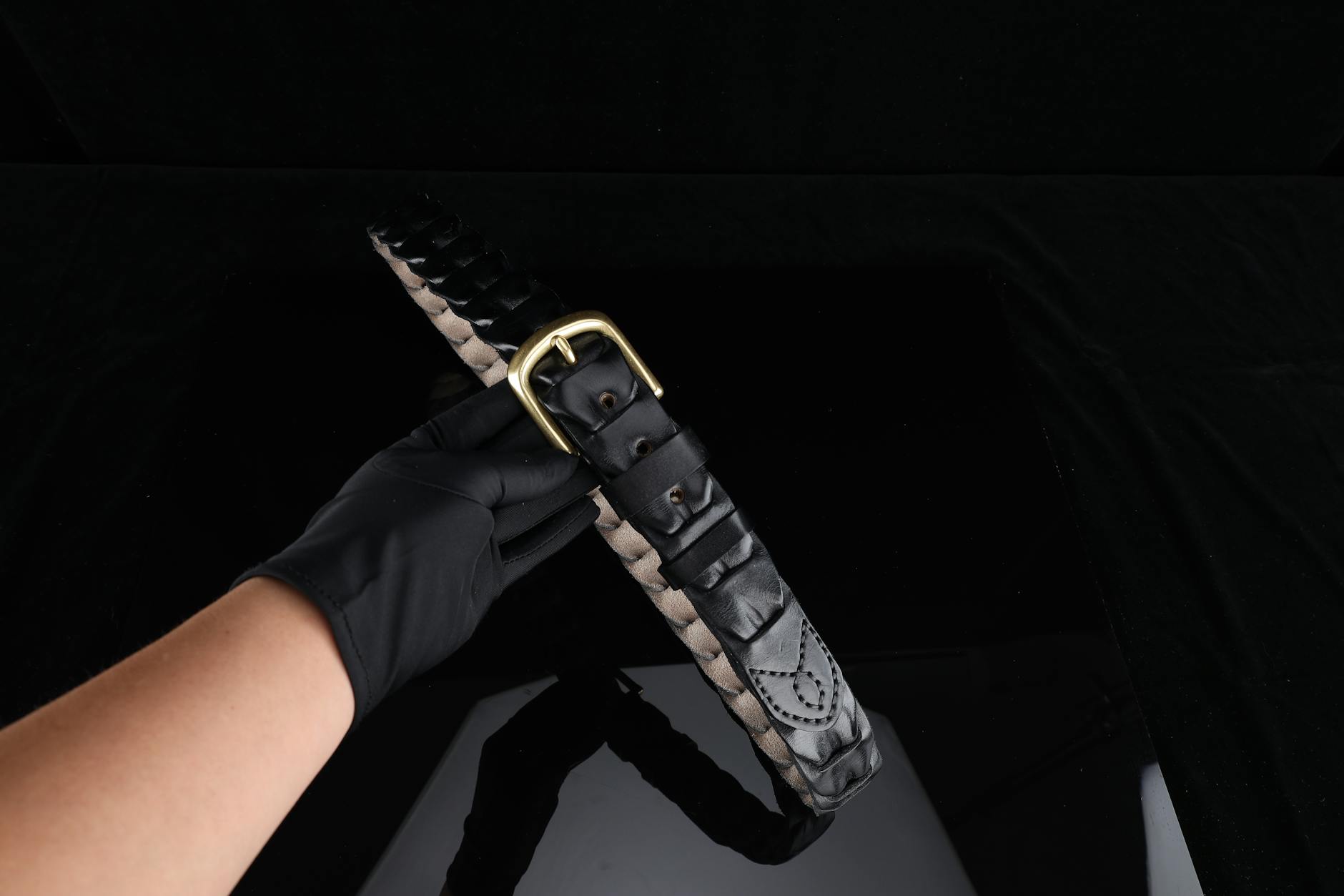 Slim Leather Belt Black Chocolate Brown Professional Women