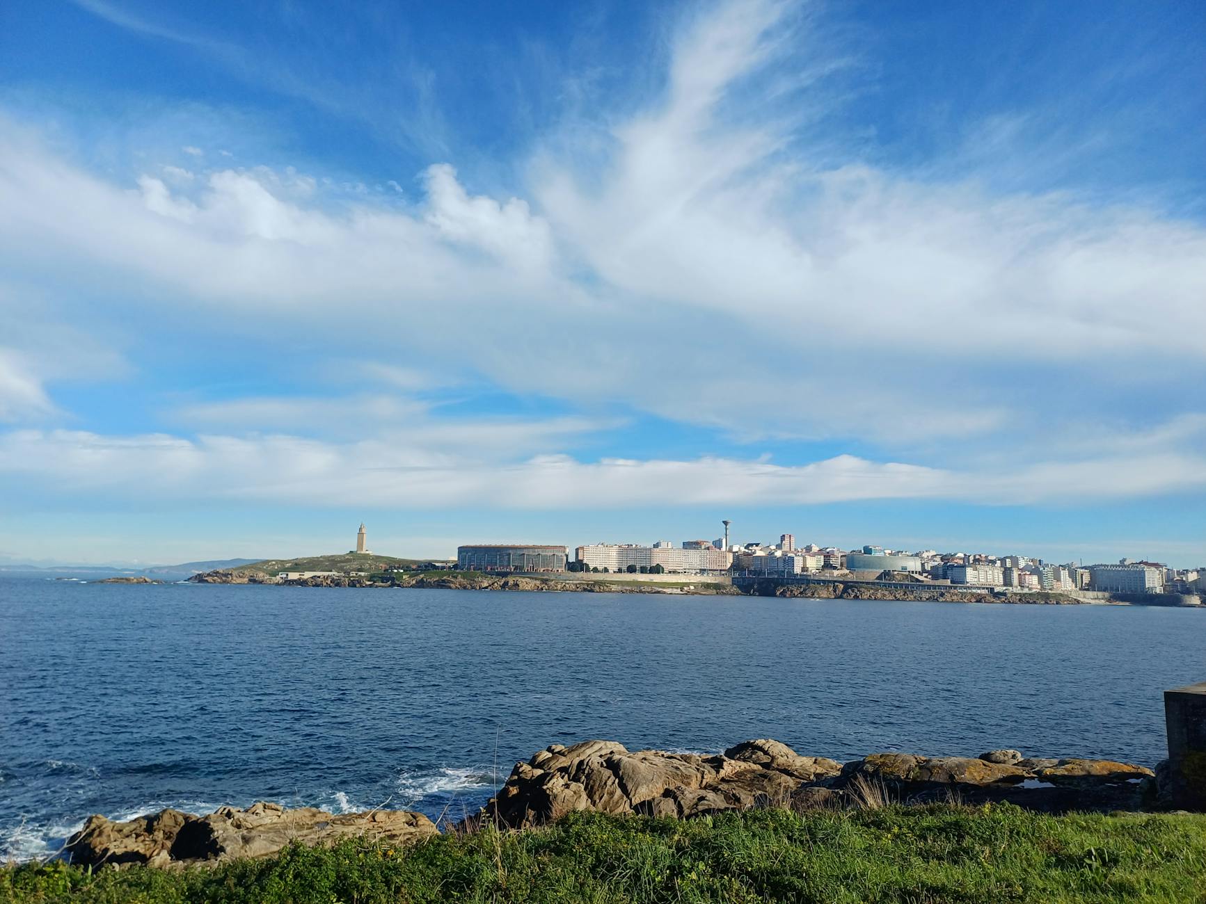 La Coruña Spain Glass-enclosed Balconies Tower Of Hercules Seaside Promenade Seafood
