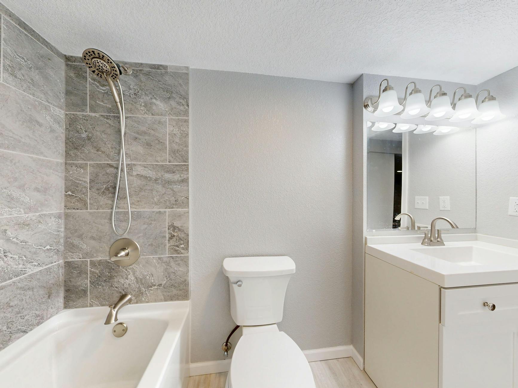 Bright Lighting Small Bathroom