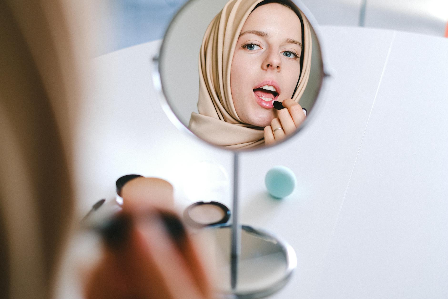 Woman Applying Makeup