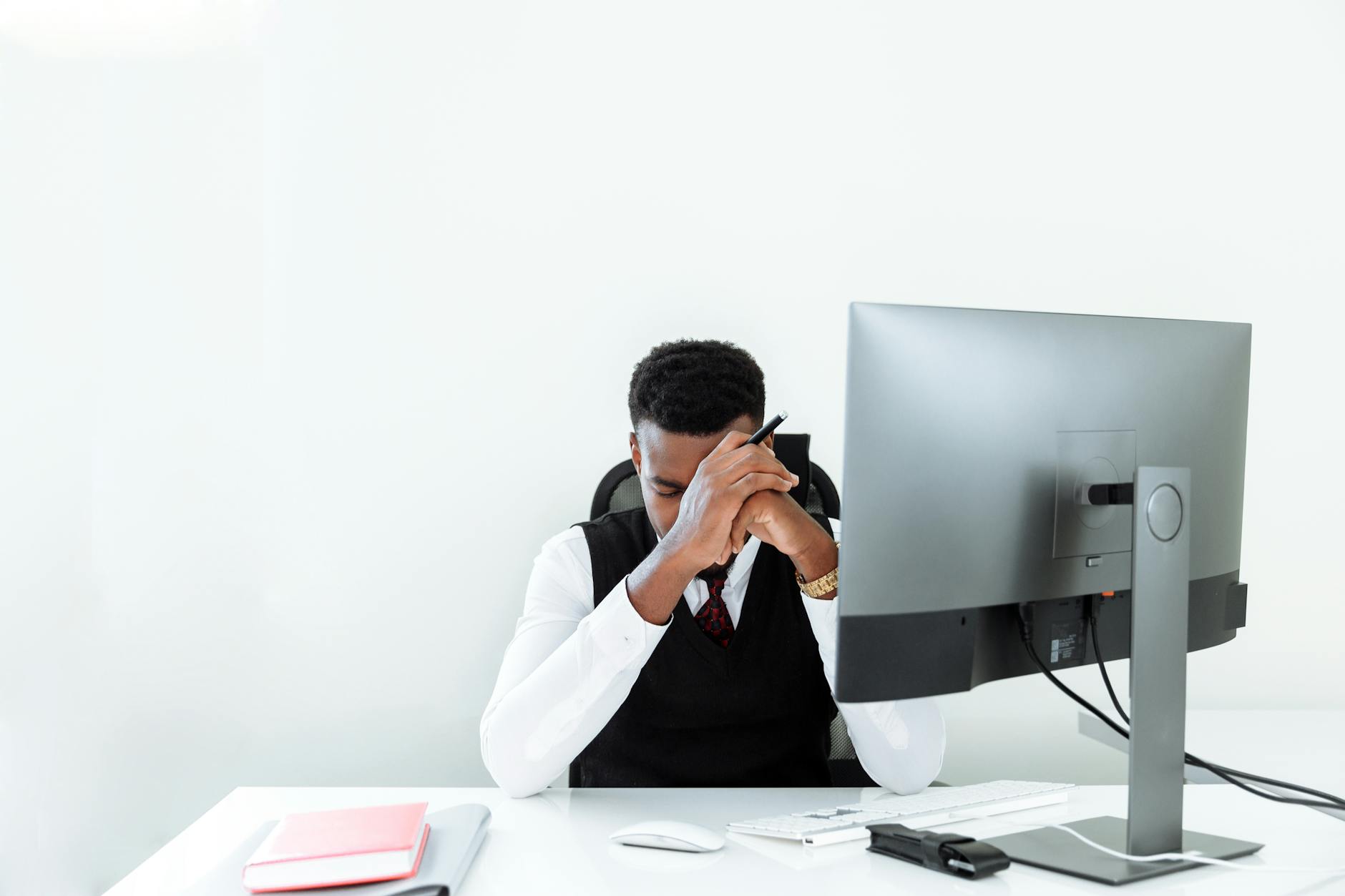 Stressed Person In Office