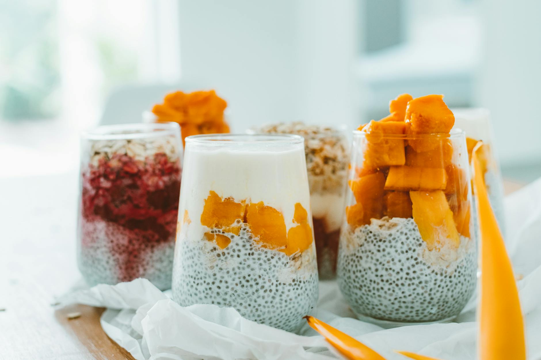 Gluten-free Yogurt Parfait With Fruit Preserves And Granola