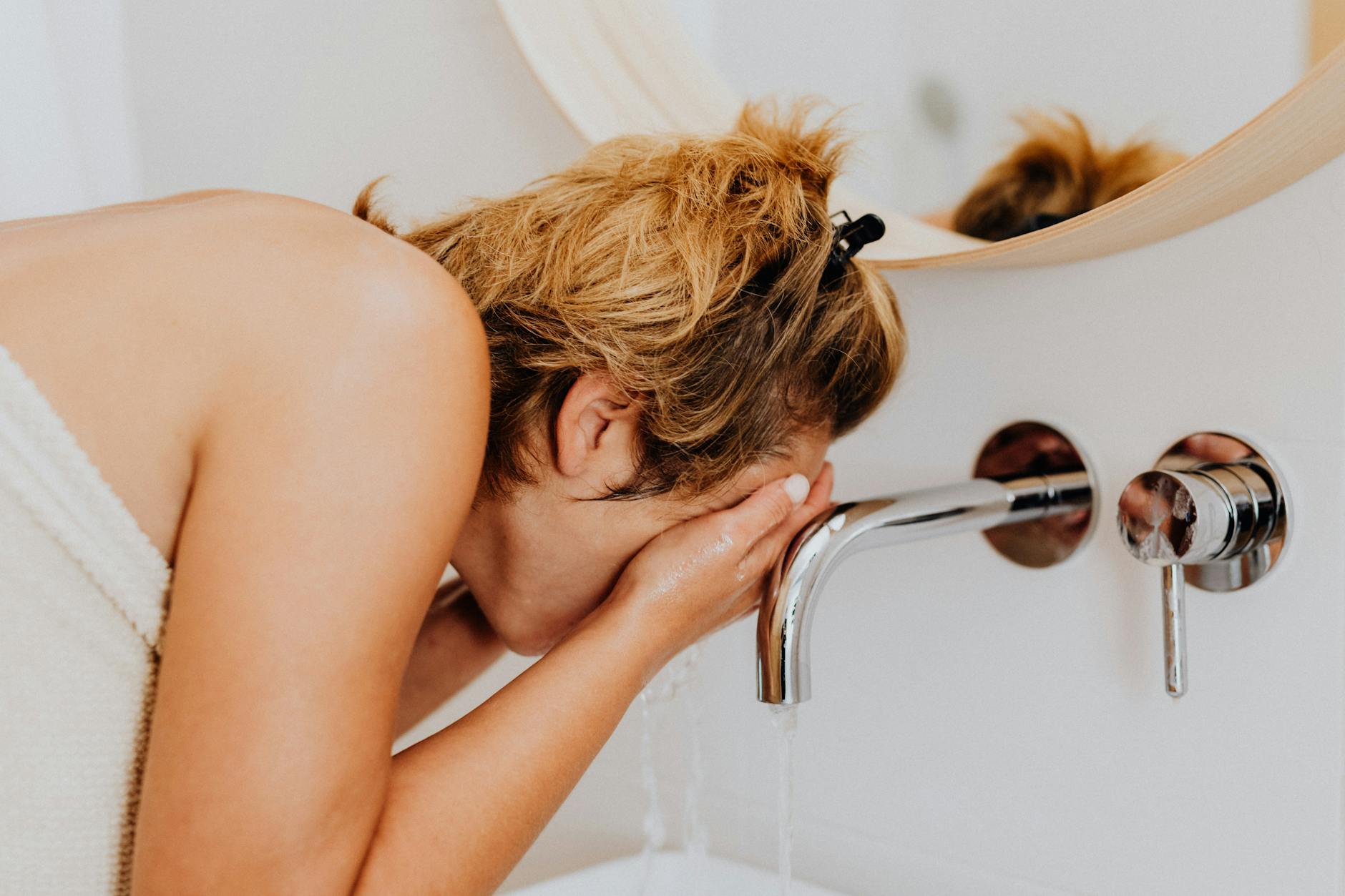 Woman Washing Her Face