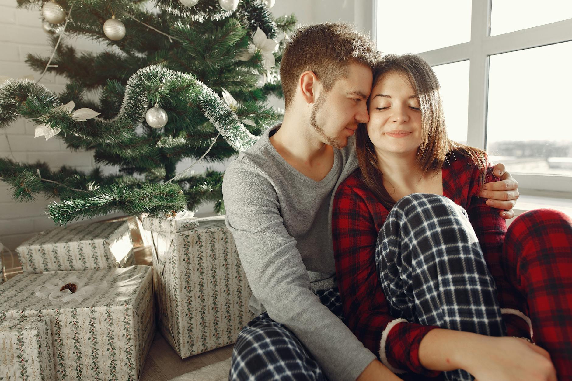 Grateful Couple Embrace