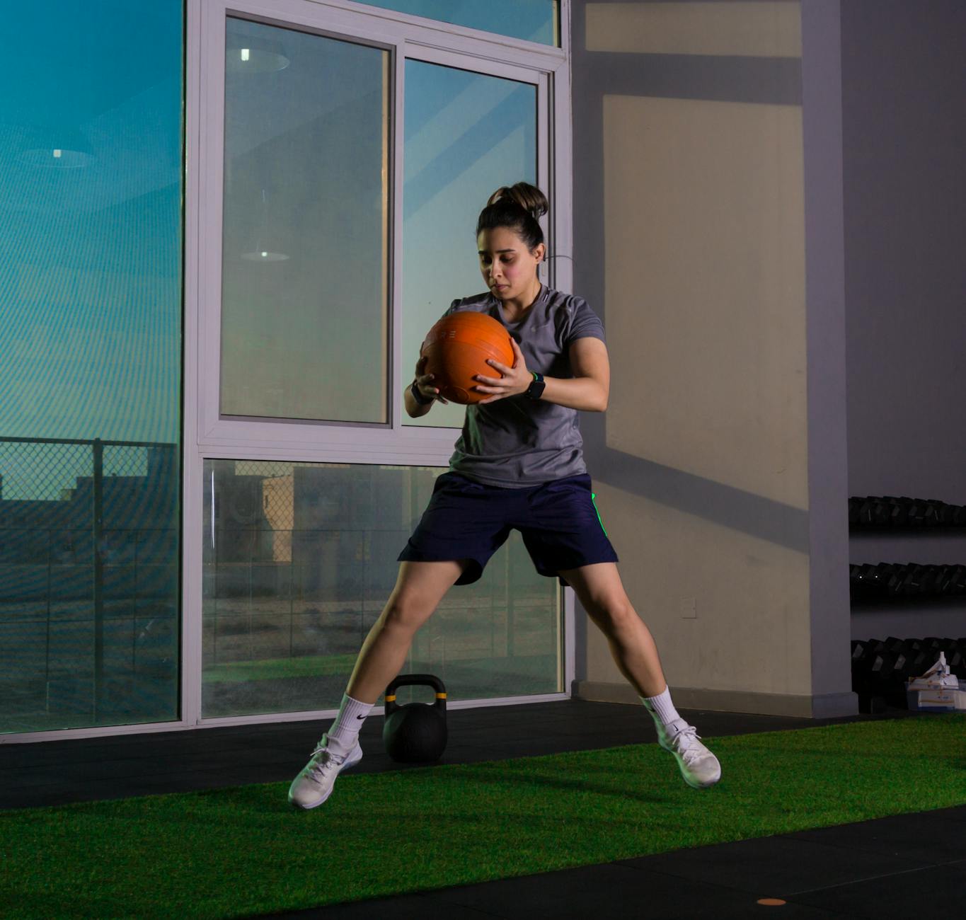 Medicine Ball Slams Workout High-intensity Exercise