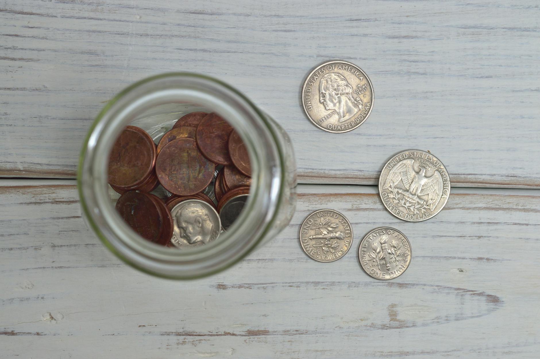 Coin Jar Consolidation Decluttering