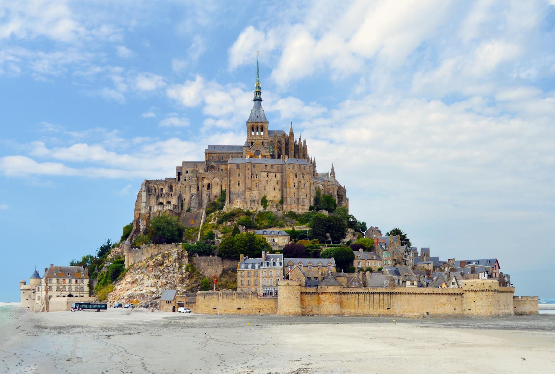 Mont Saint-Michel Medieval Architecture Island Commune Normandy