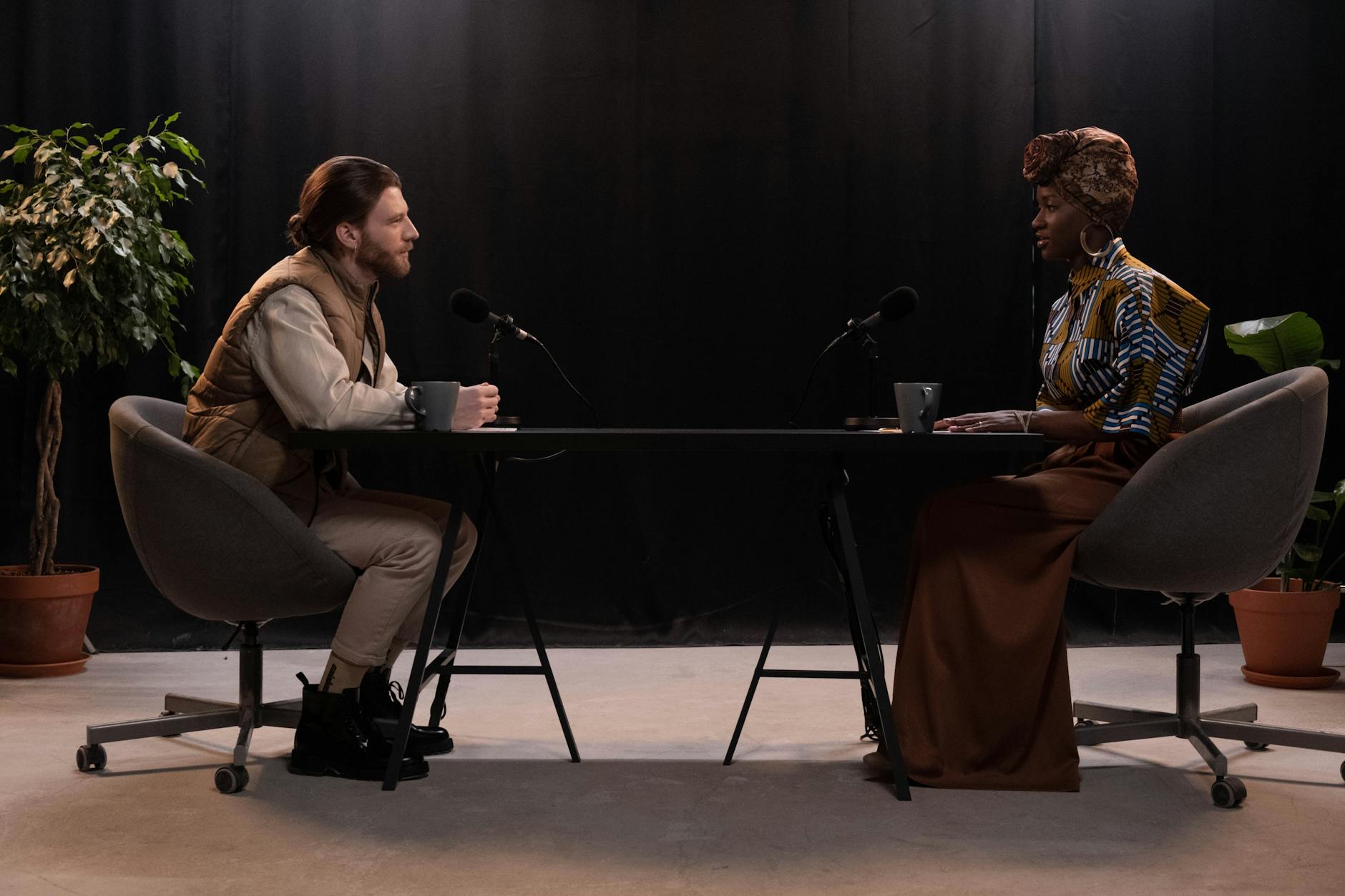 Black Woman Audio Journaling Voice Memos