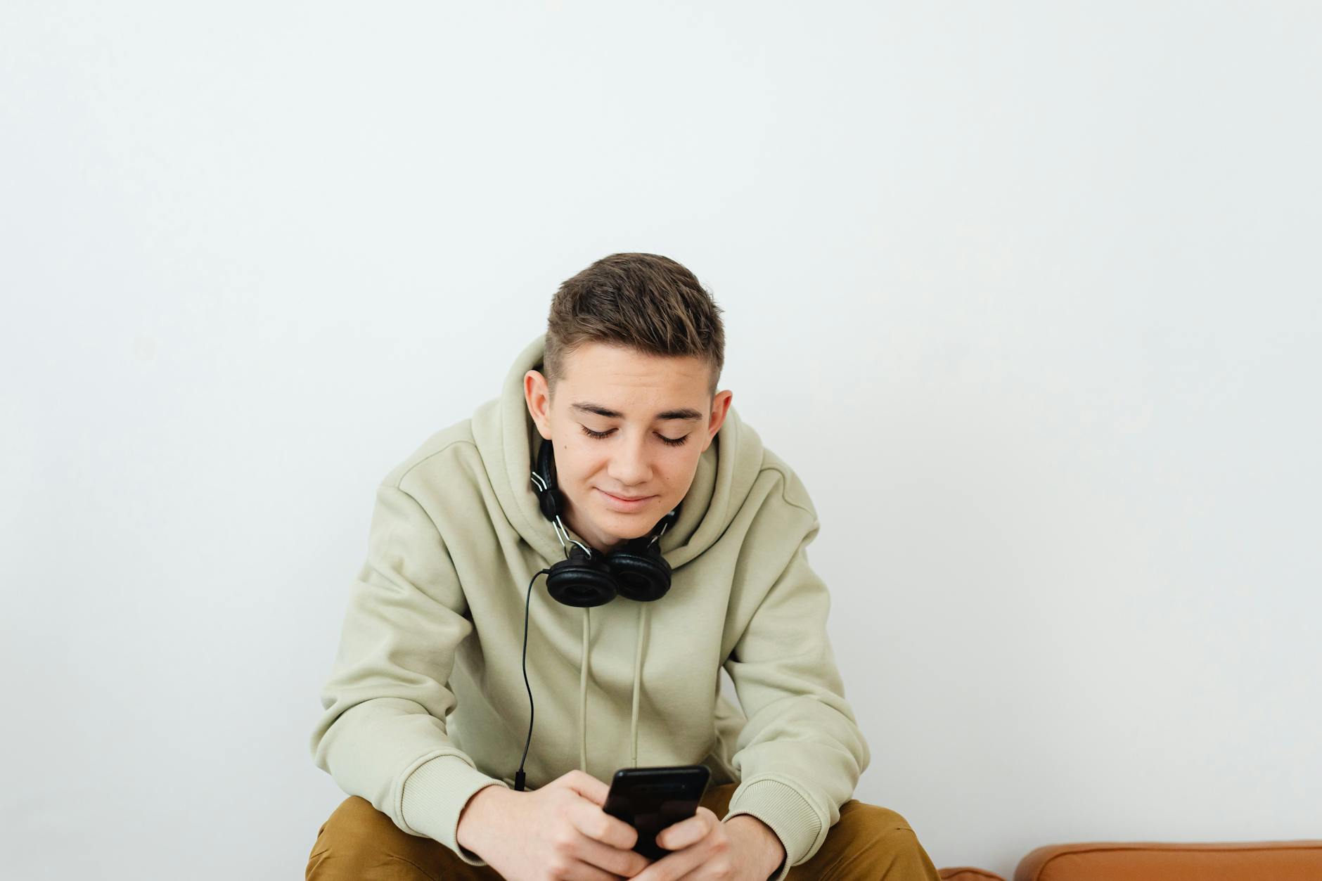 Teenager Using Smartphone
