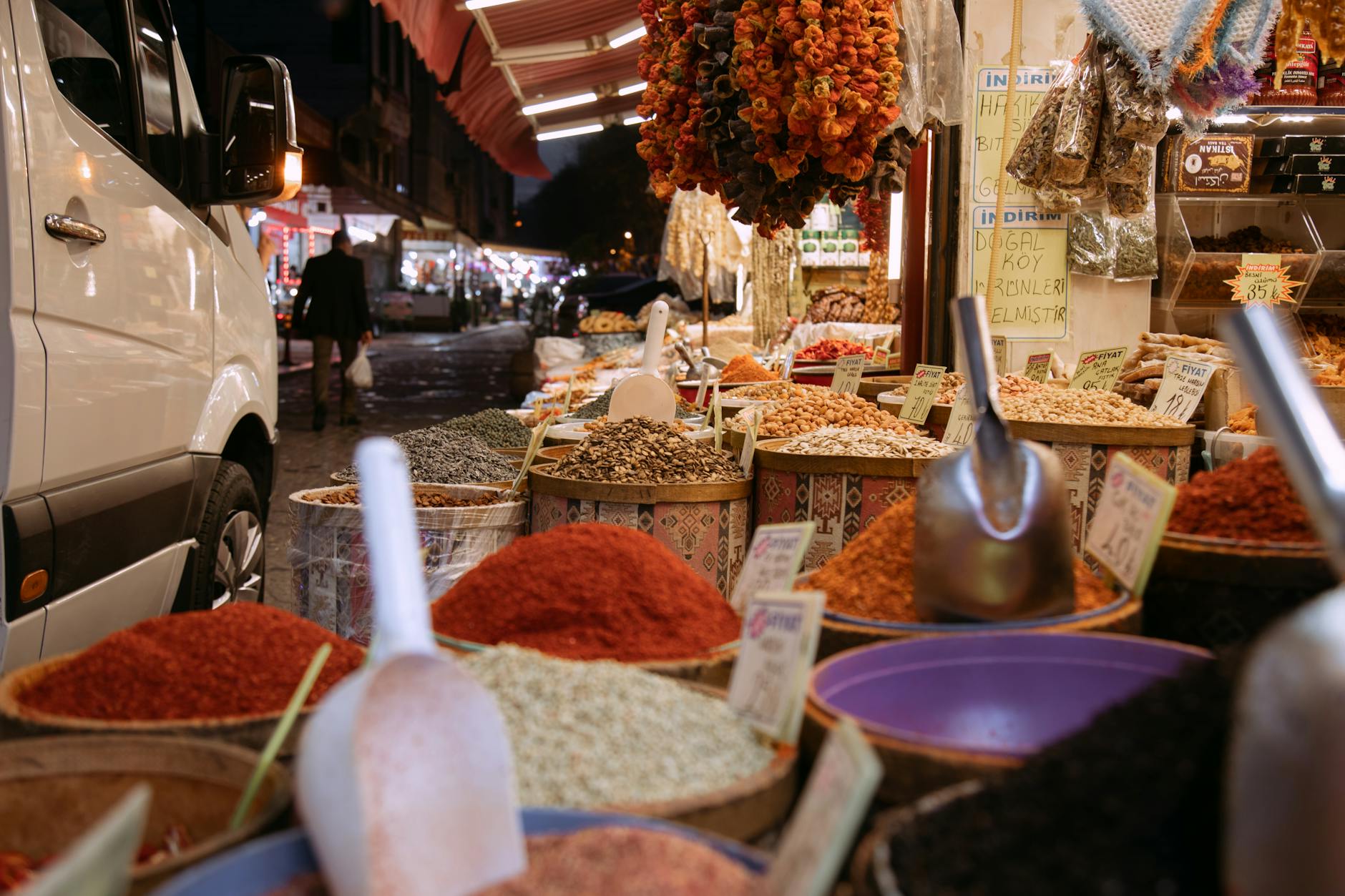 Istanbul Food Street Vendors Spice Markets Meze Platters Baklava Turkish Coffee