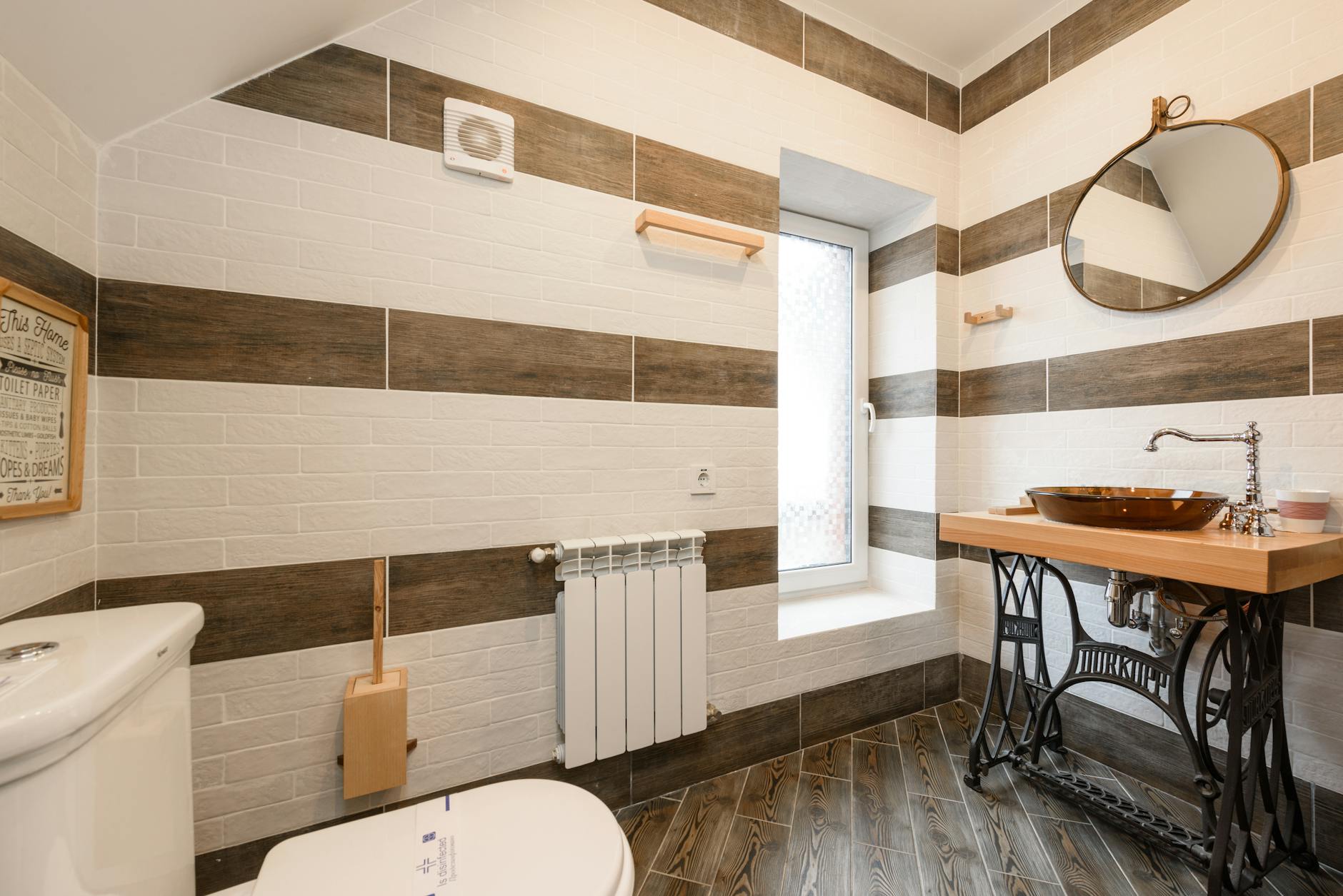 Diagonal Floor Tiles Small Bathroom