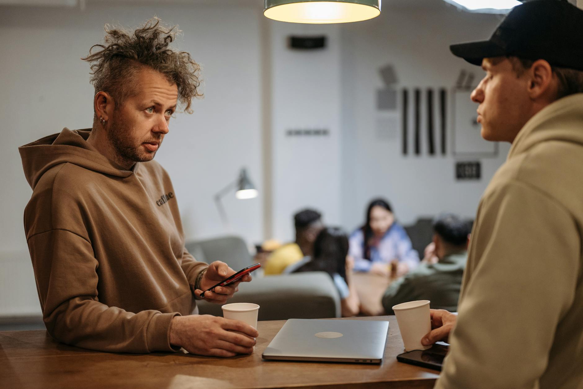 Gay Men Meeting For Coffee