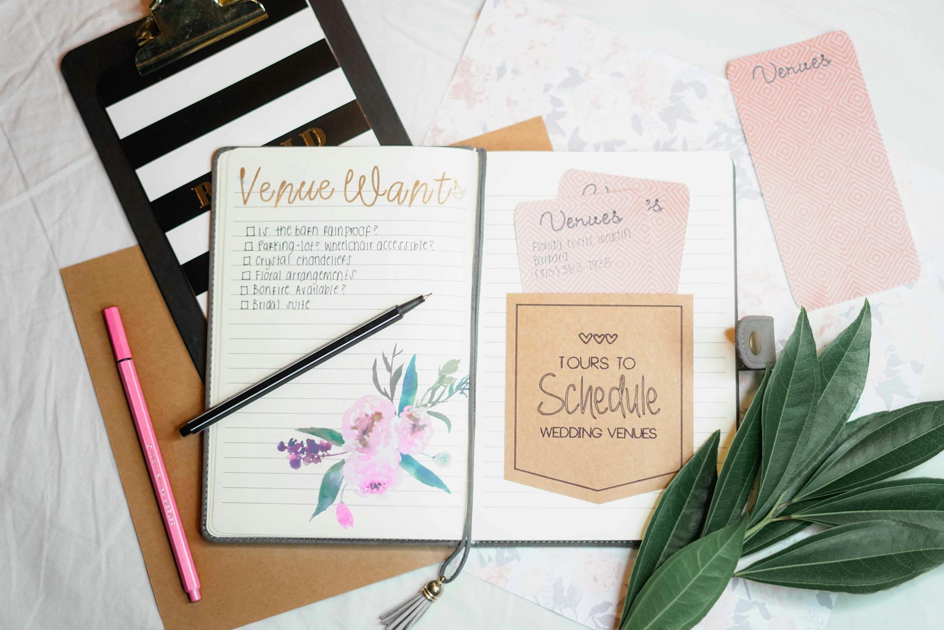 Wedding Planner With Clipboard