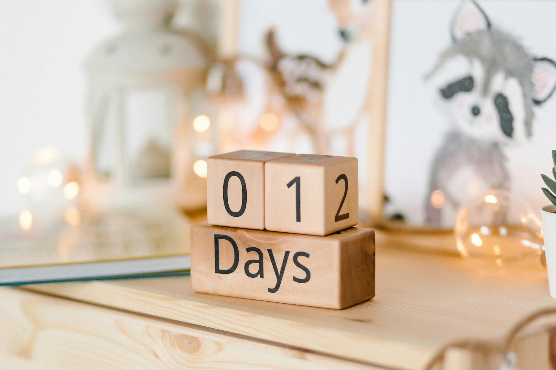DIY Wood Block Calendar Home Decor