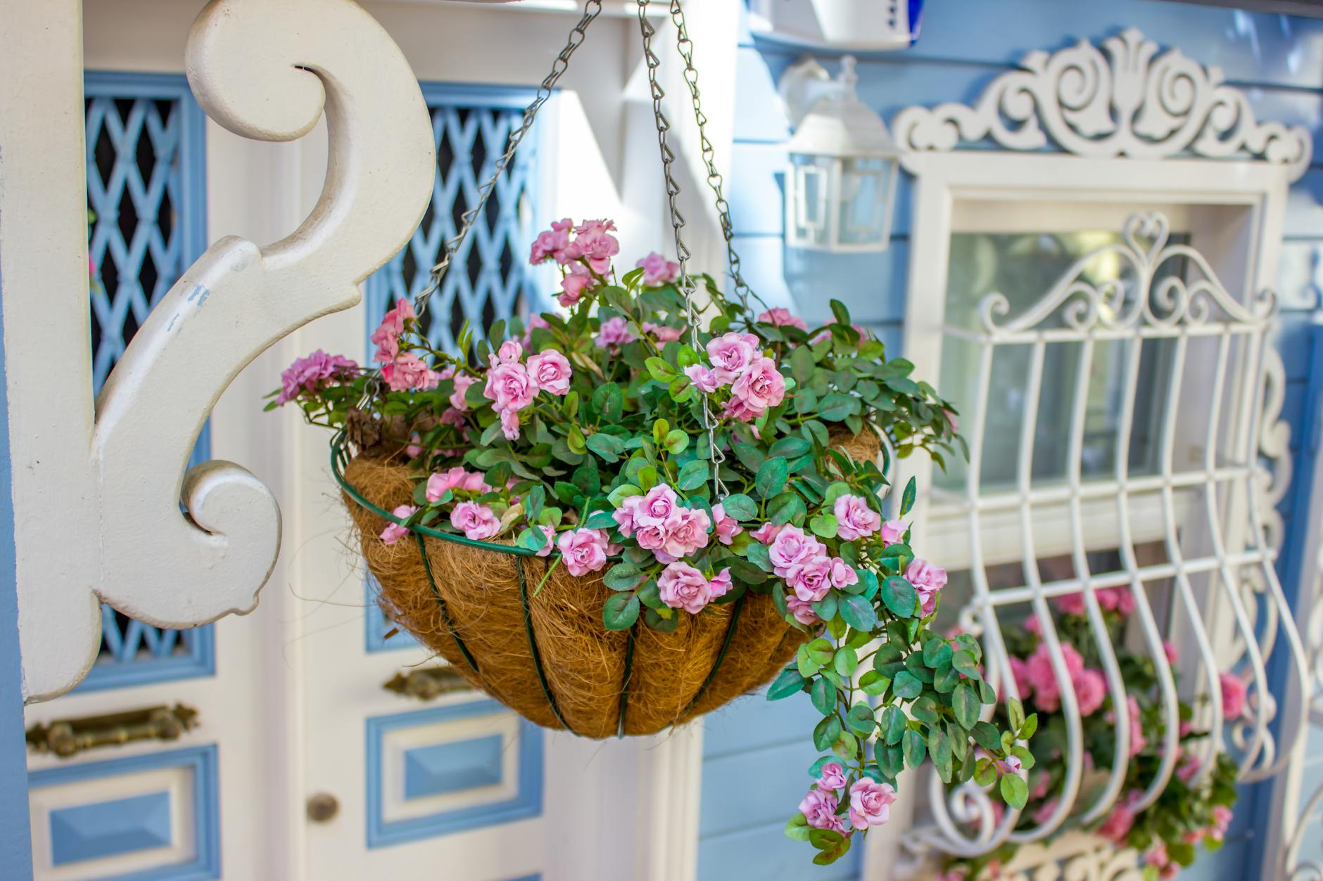Hanging Flower Baskets Front Porch