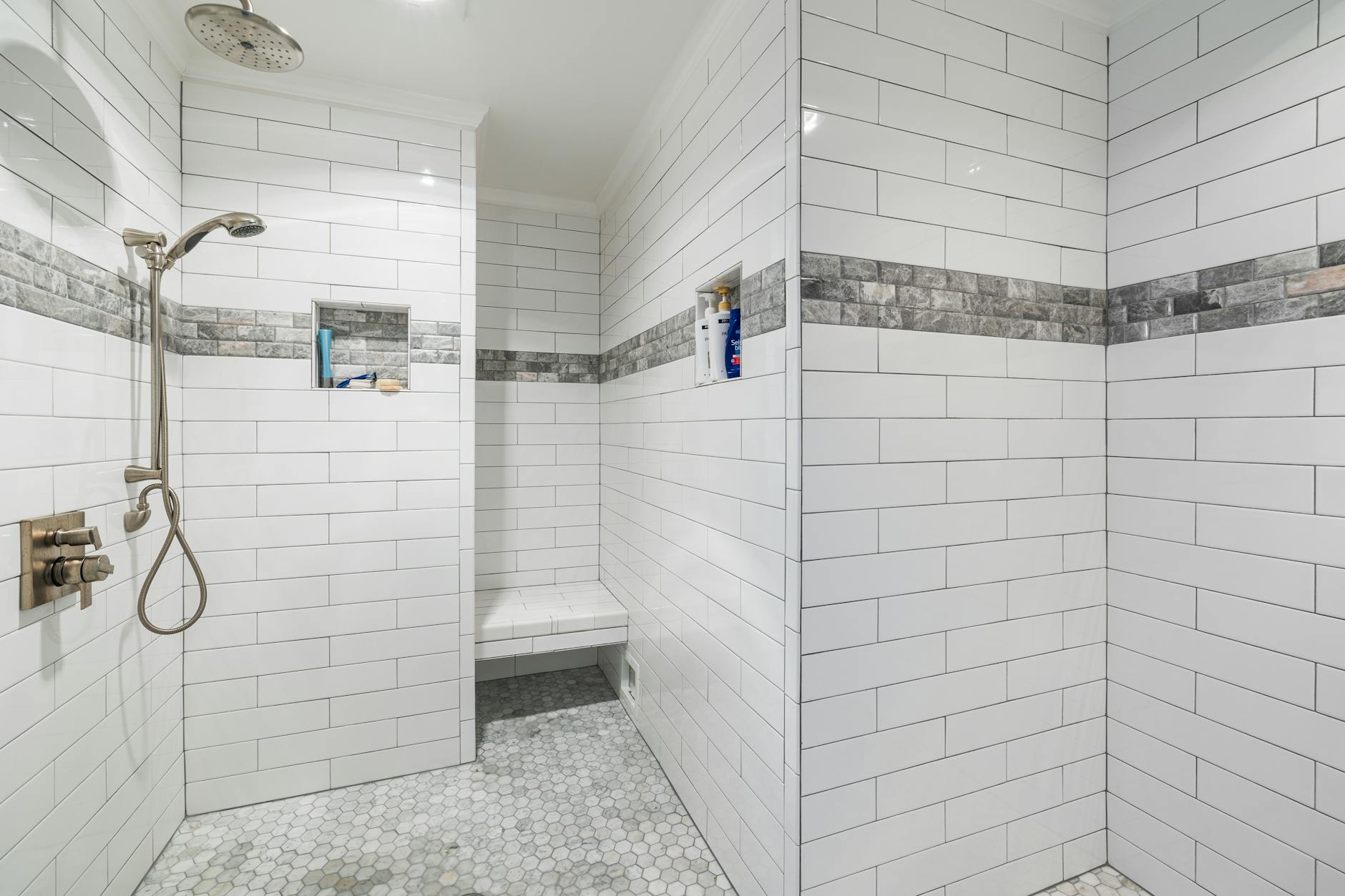 Curbless Walk-in Shower Bathroom Renovation