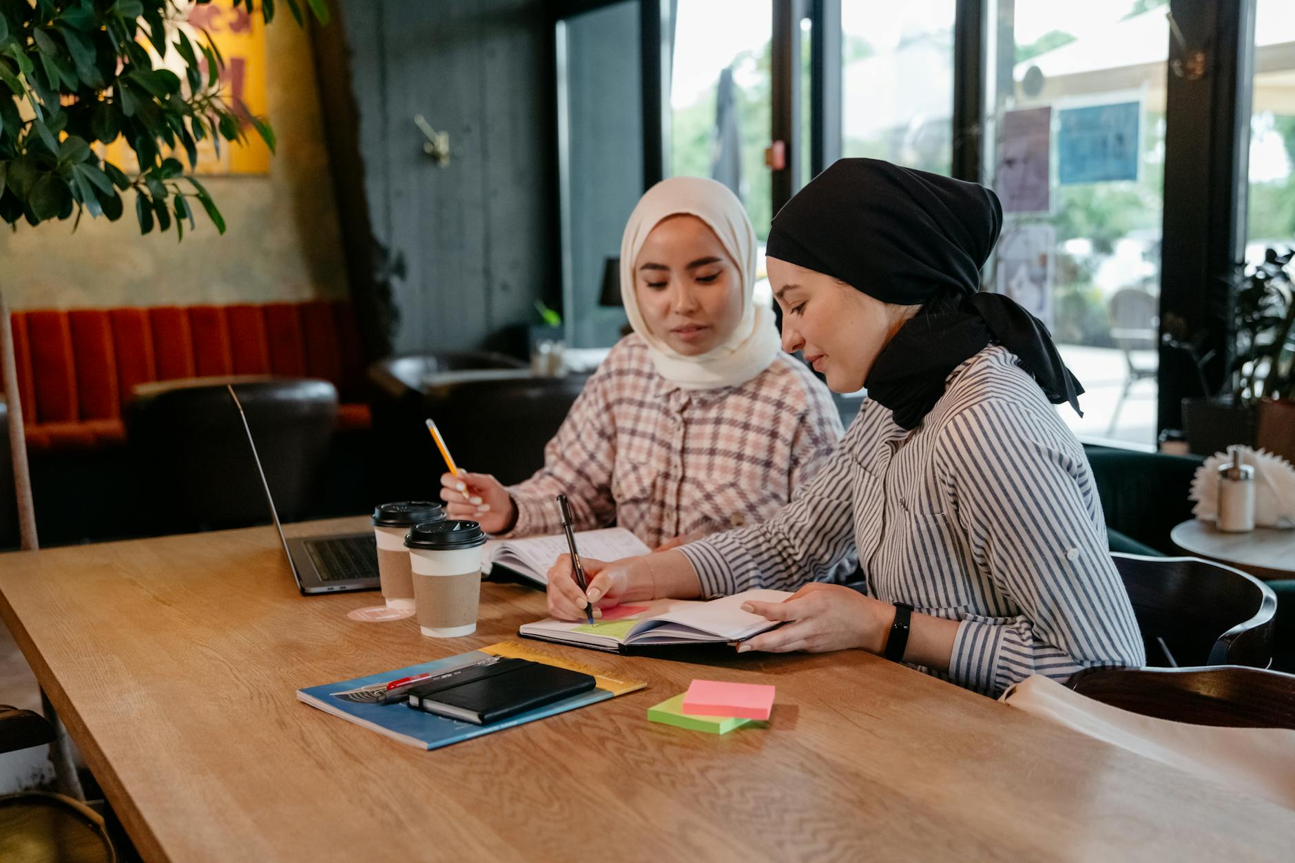 Friends Discussing Complex Ideas