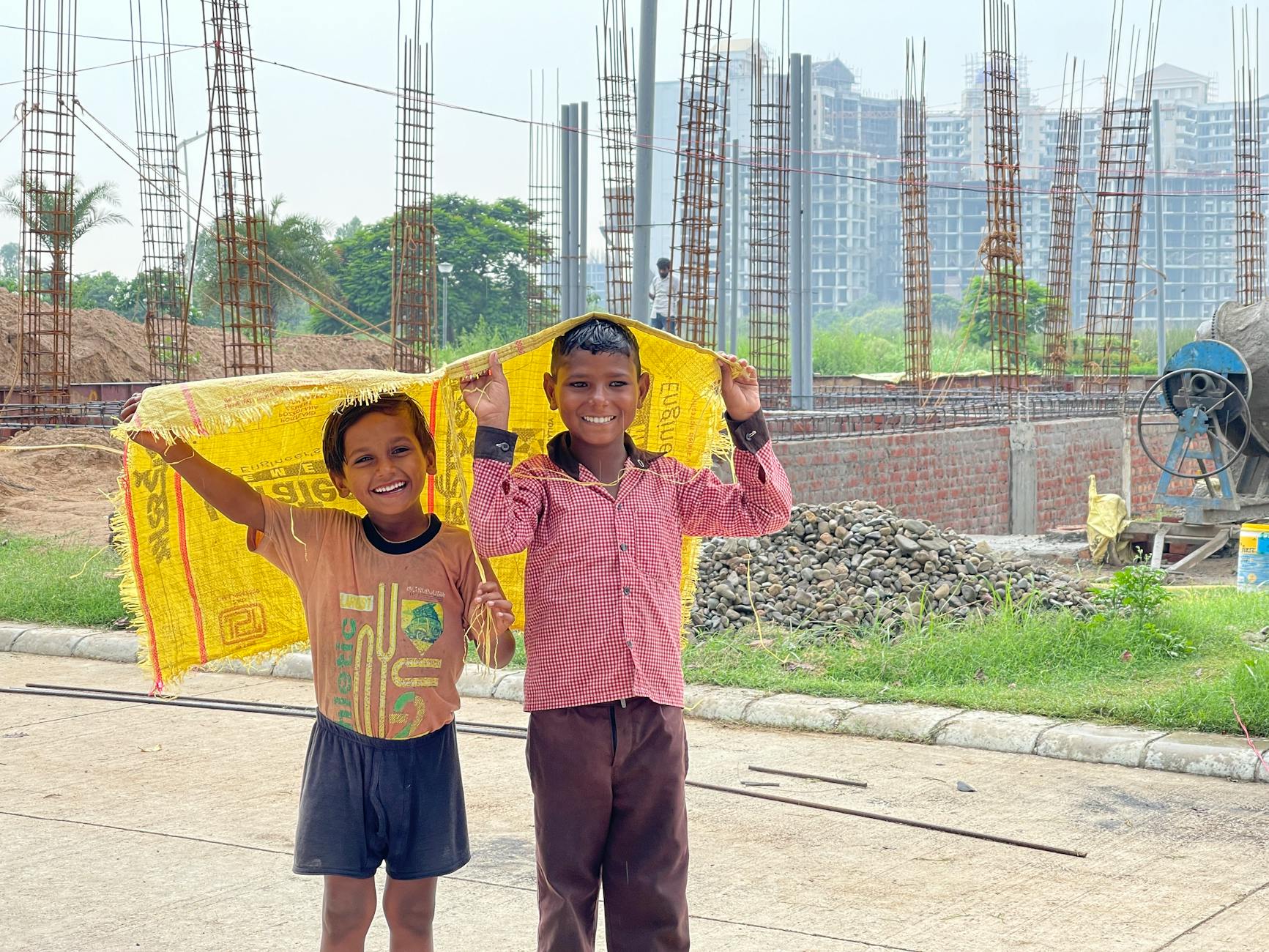 Children At Construction Site