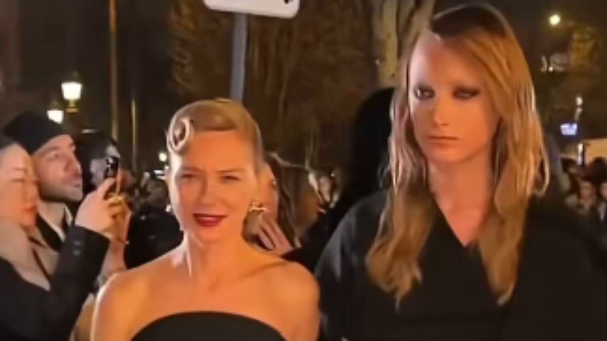 Kai Schreiber’s Asymmetrical Cape Crop Top And Low-Rise Trousers Are Paris Fashion Week’s Cool-Girl Uniform