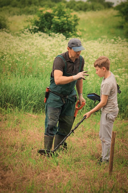 Metal Detector In Park