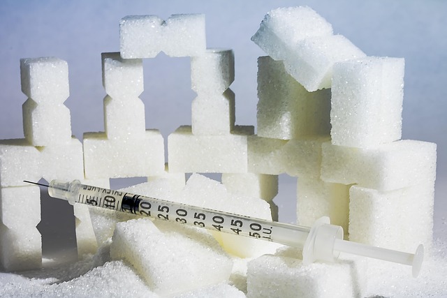 Sugar Cubes And Insulin Syringe