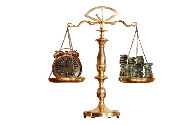 Clock And Balance Scale