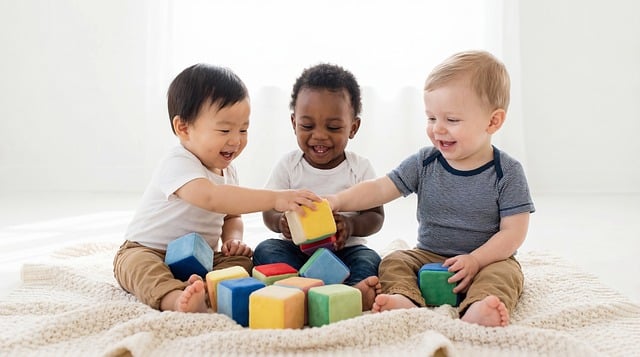 Children Sharing Toys