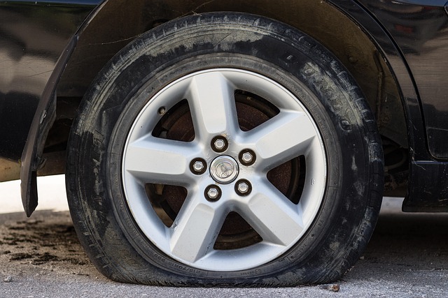 Damaged Car Tire