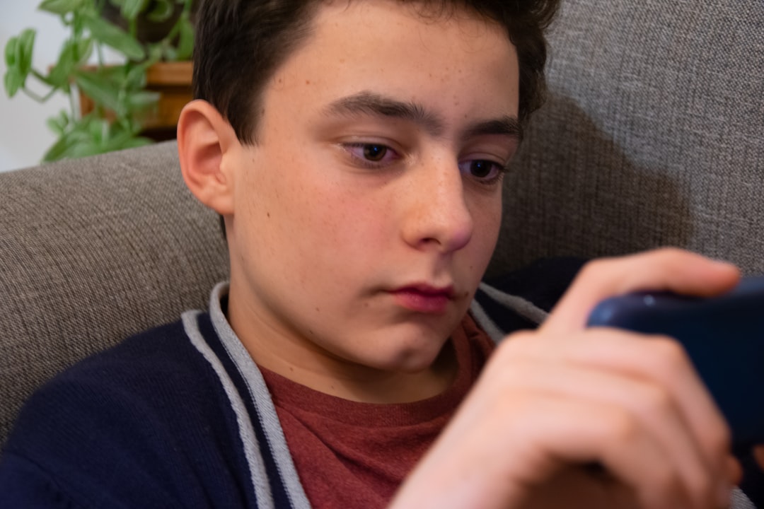 Teen with phone