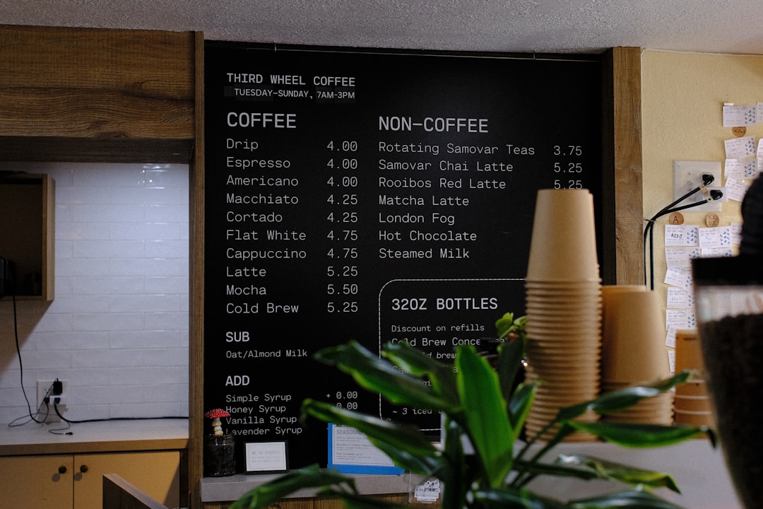 The Overpriced Café Menu