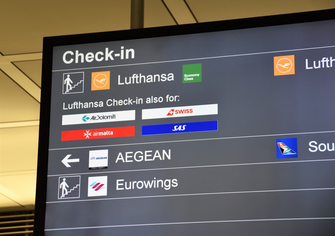 Airline Check-In Sign