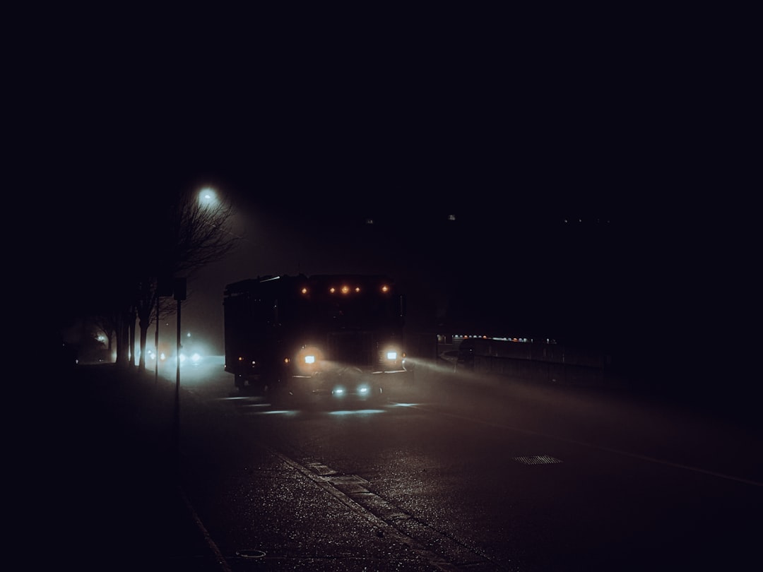 Delivery Truck At Night
