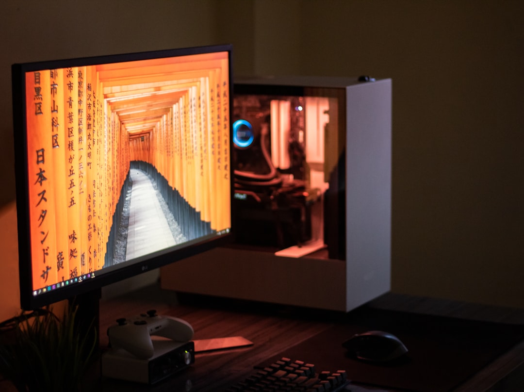 Tilted Computer Monitor
