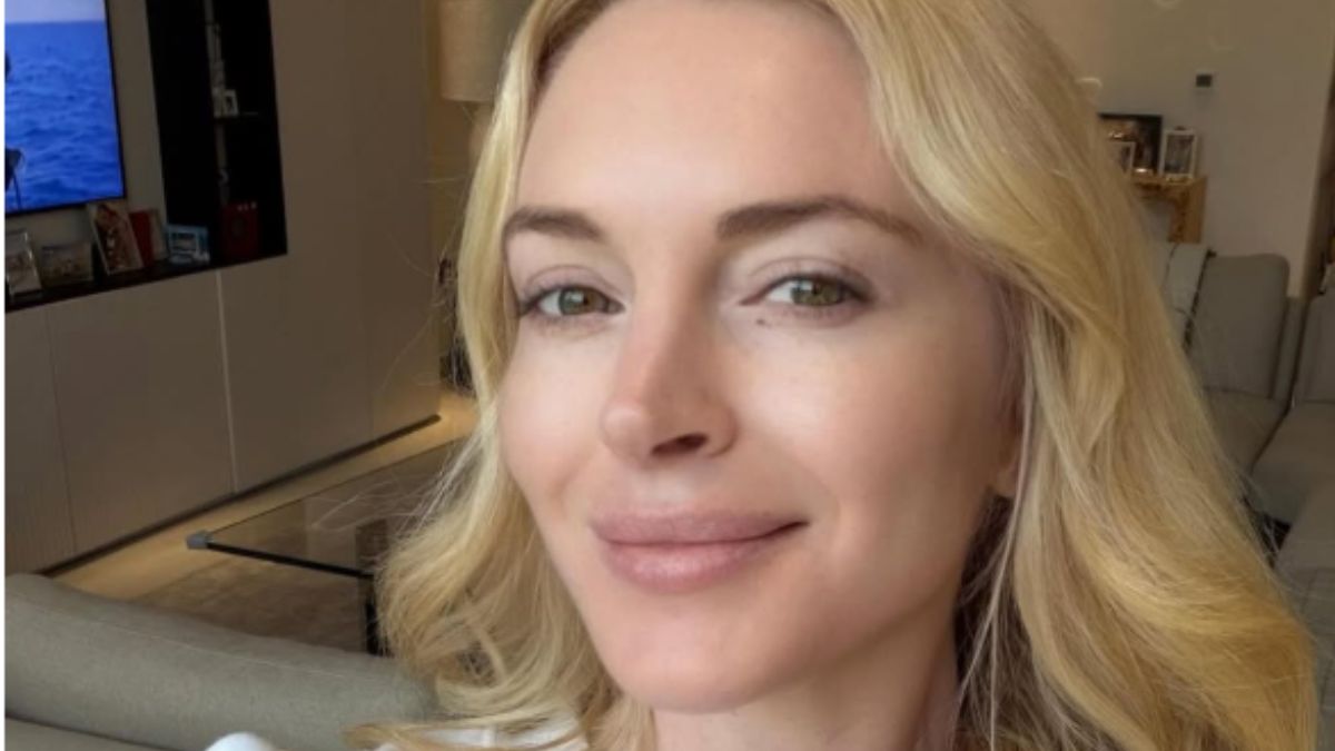 Lindsay Lohan at 39’s Bold Blue Gown Is the Ultimate Vogue Arabia Cover-Worthy Statement Look