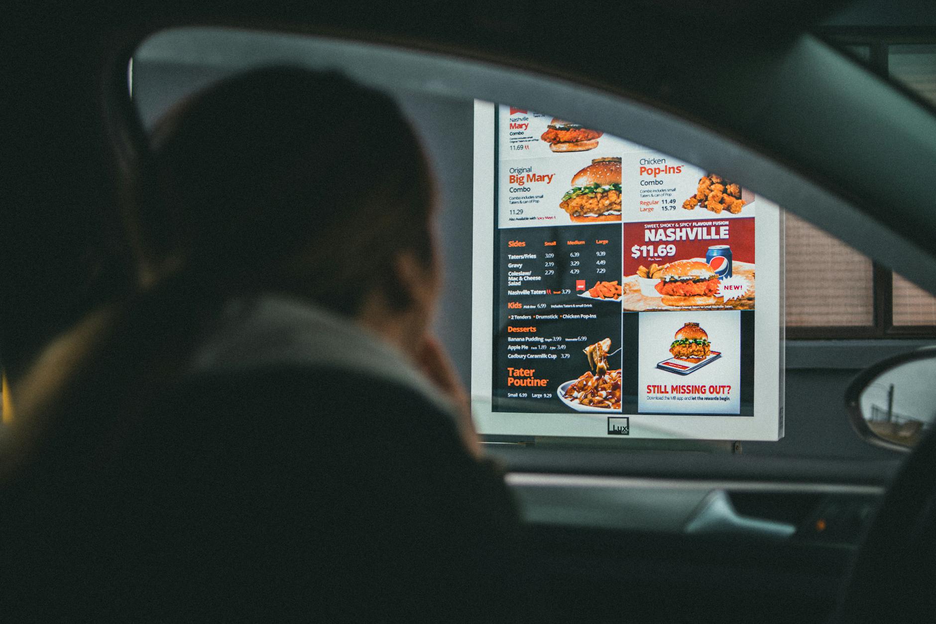 Fast Food Menu Board