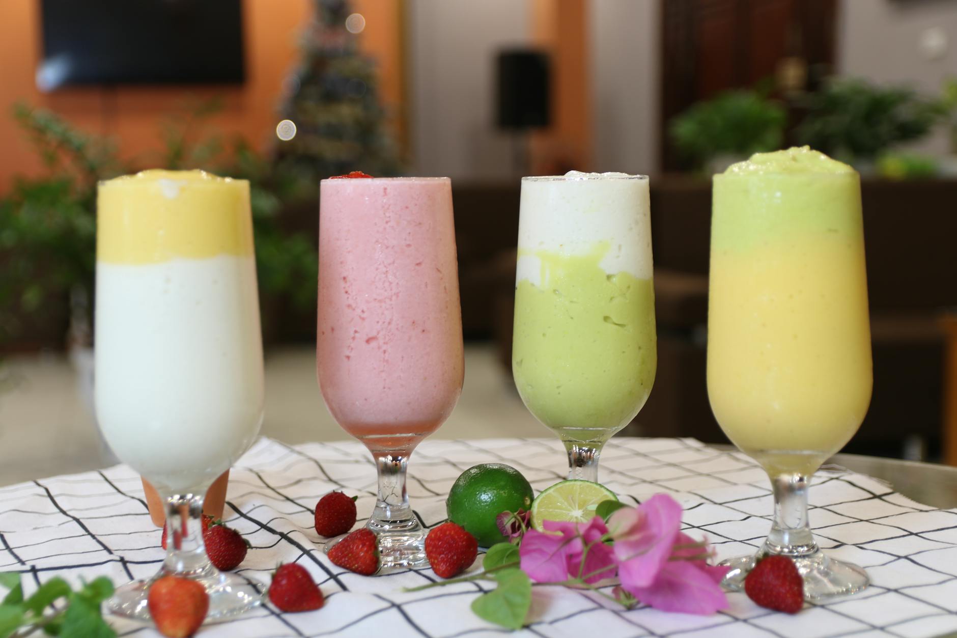 Colorful Fruit Smoothies