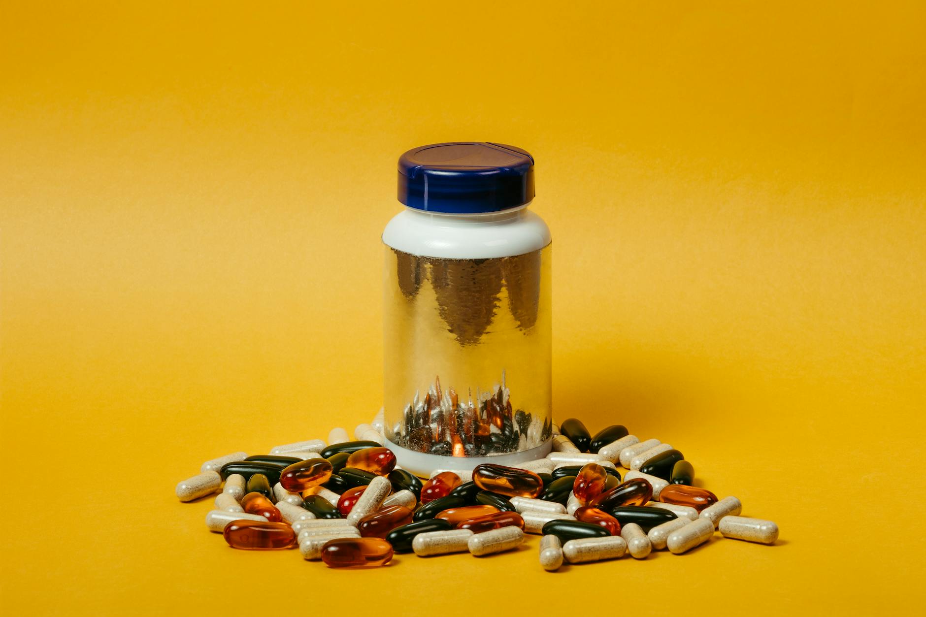 Vitamin Supplements Bottles