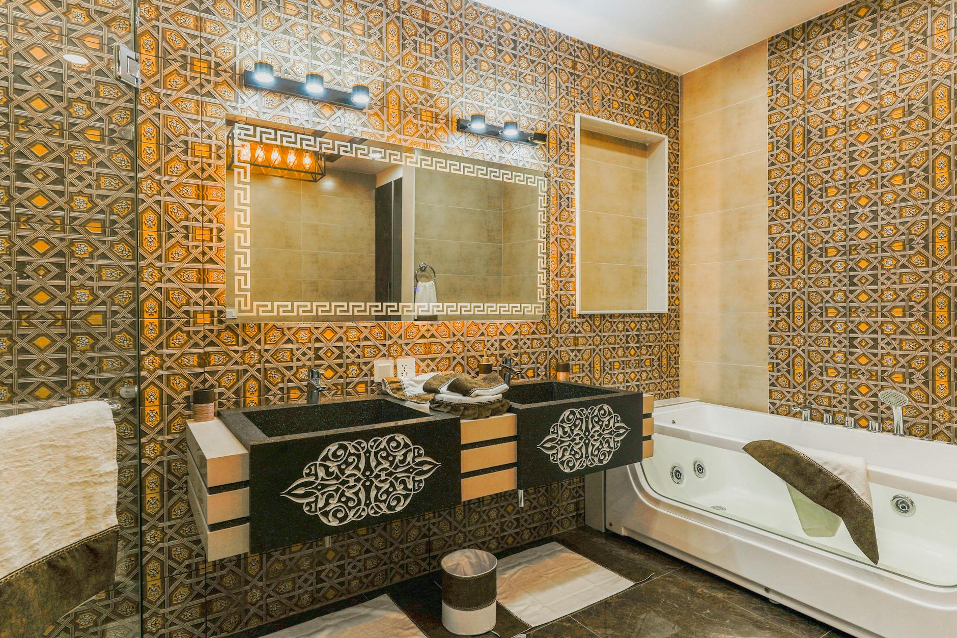 ornamented bathroom