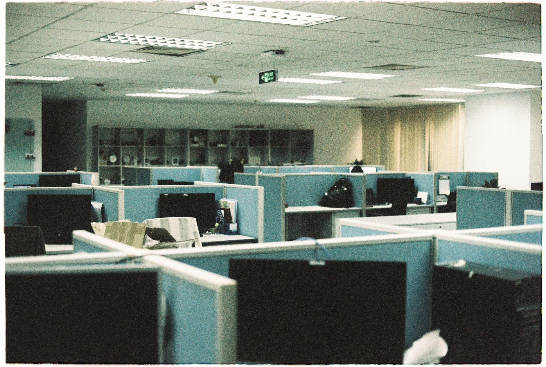 Empty Office Cubicles