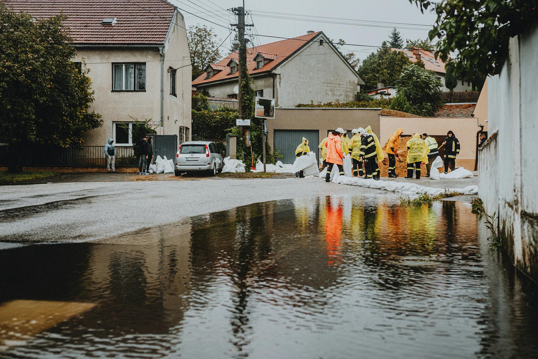 Flooded Neighborhood Streets