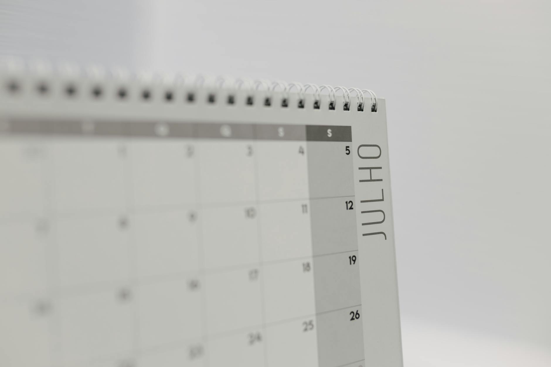 Empty Calendar Page