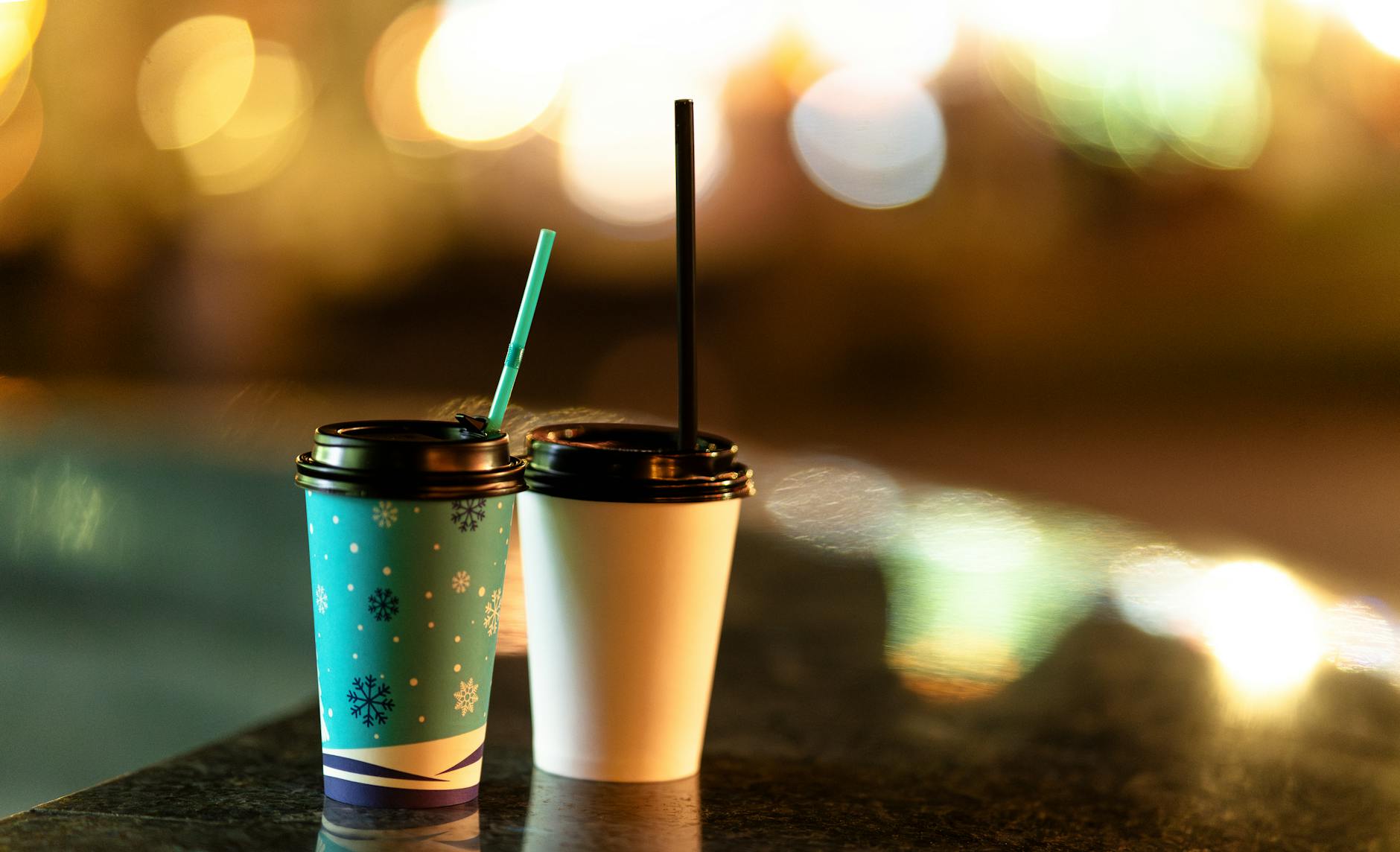 Coffee Cup At Night