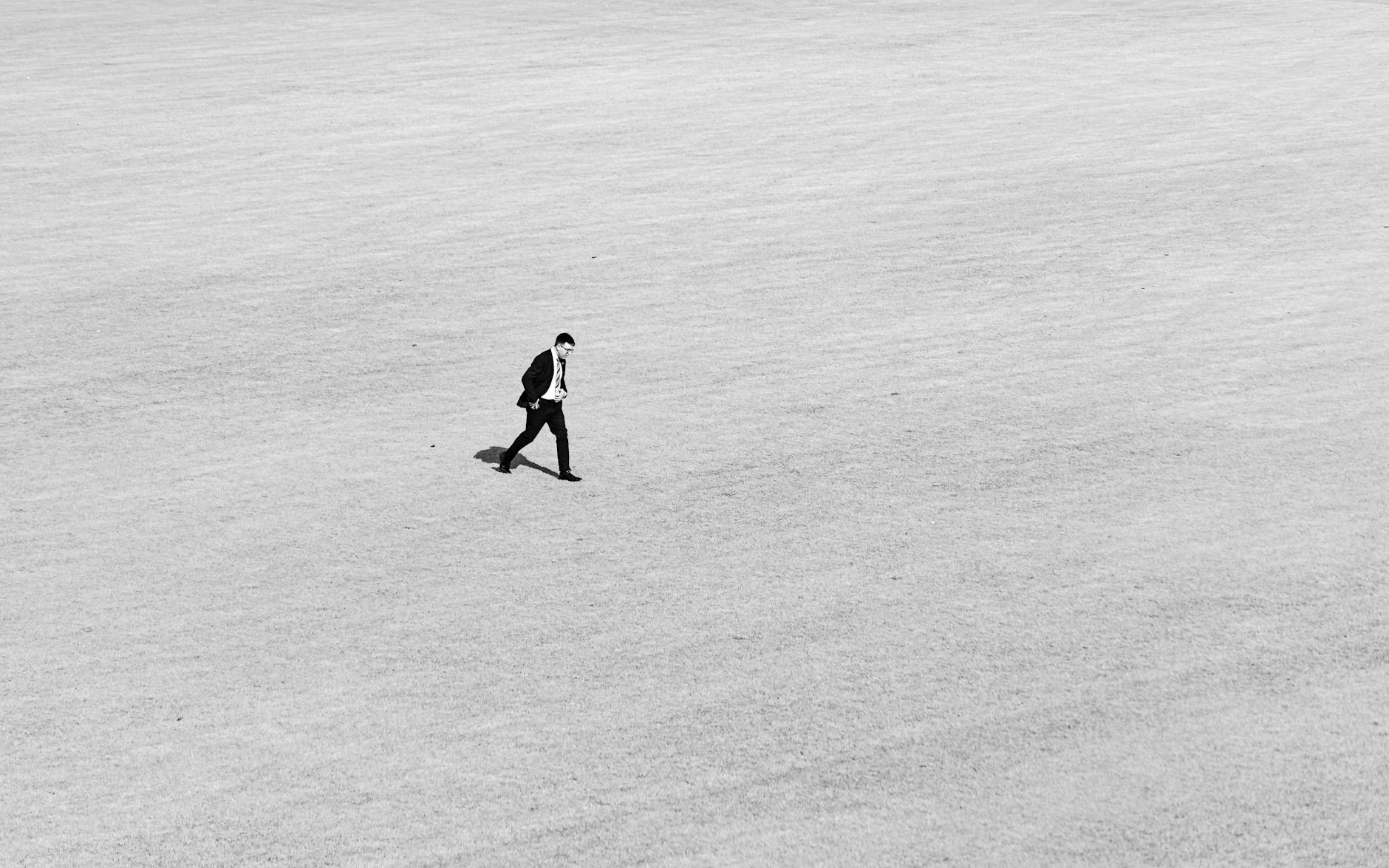 Solitary Figure In Nature