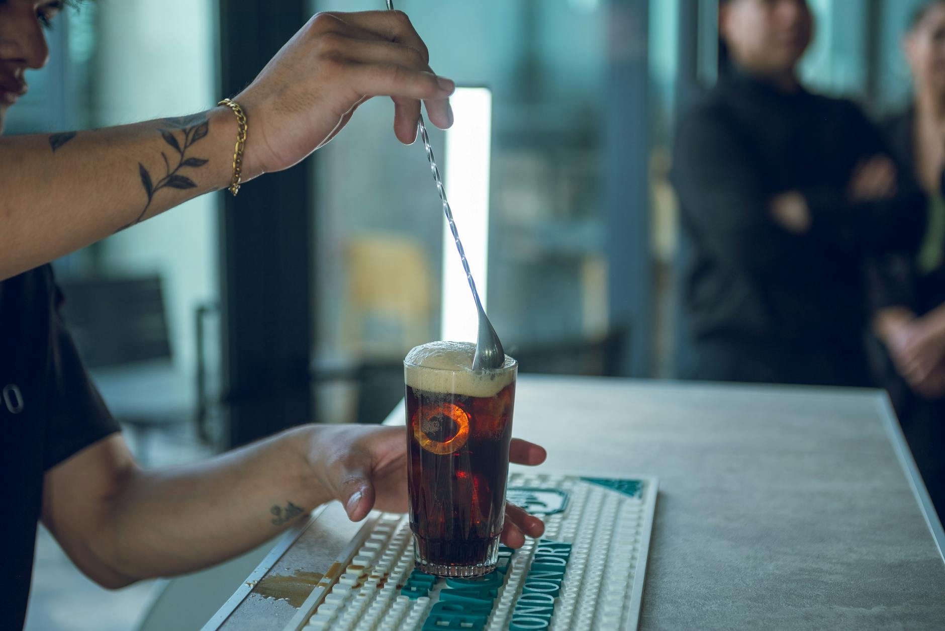 Bartender Mixing Drinks