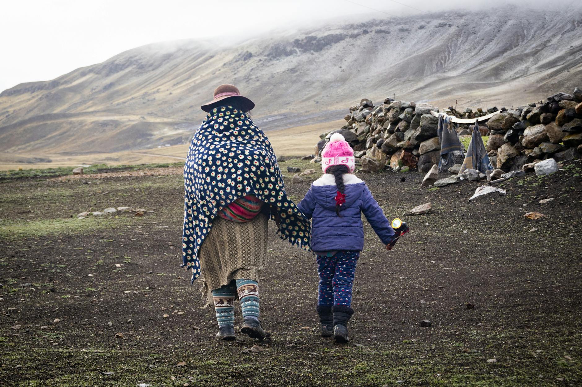 Traveler With Mismatched Clothing