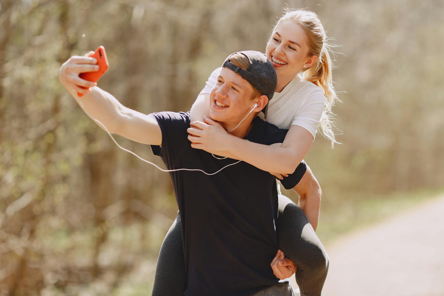 Couple Taking Selfies