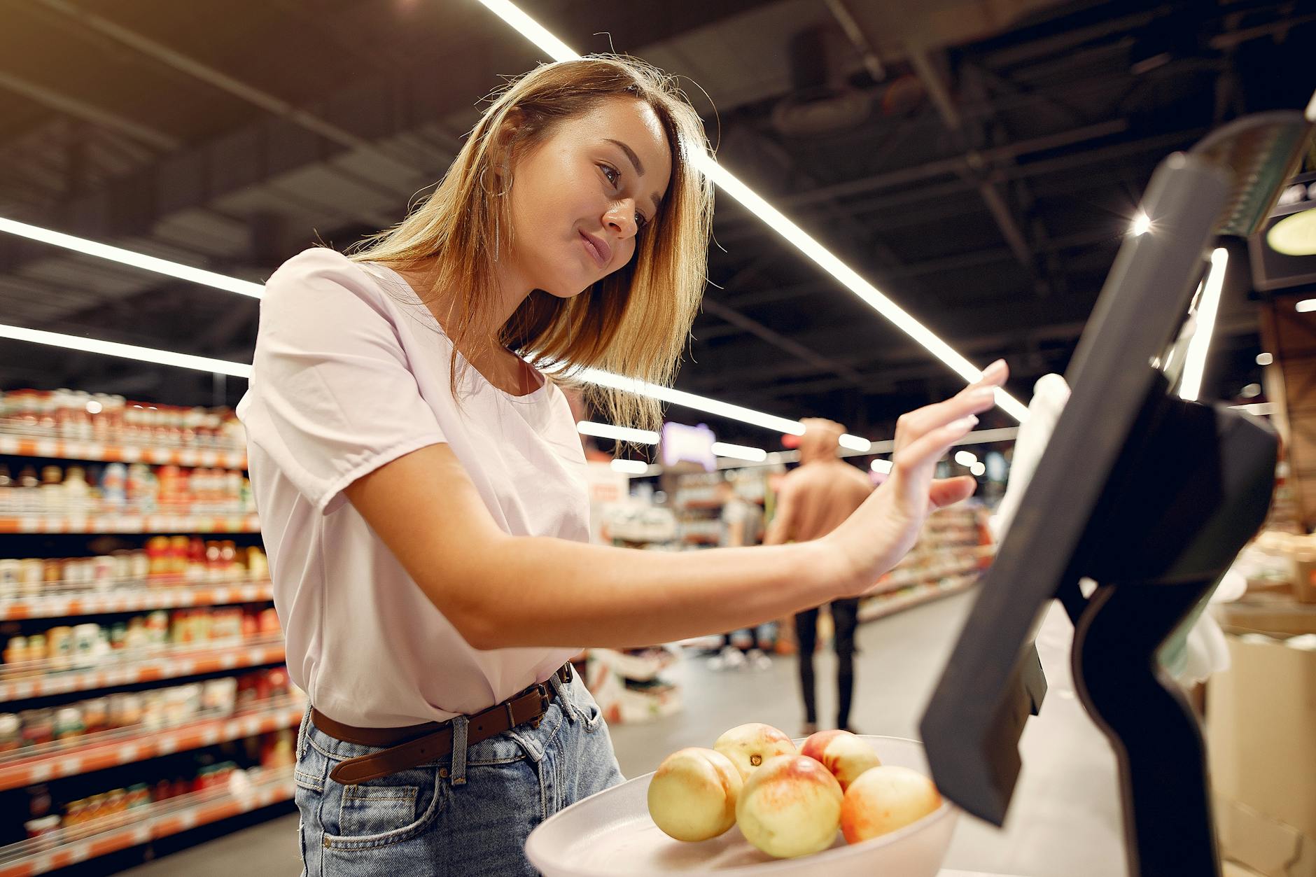 Self-Checkout in supermarket
