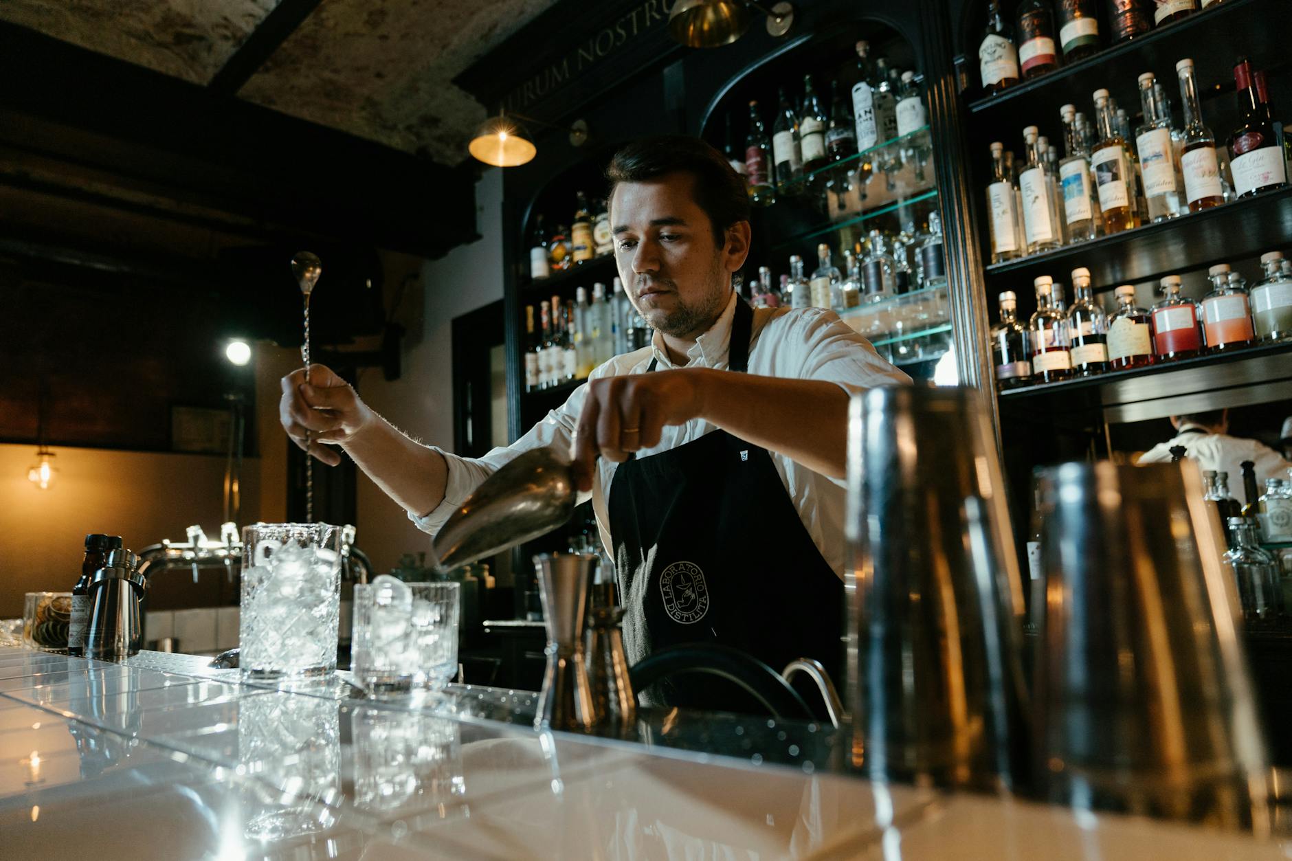Bartender With Cocktails