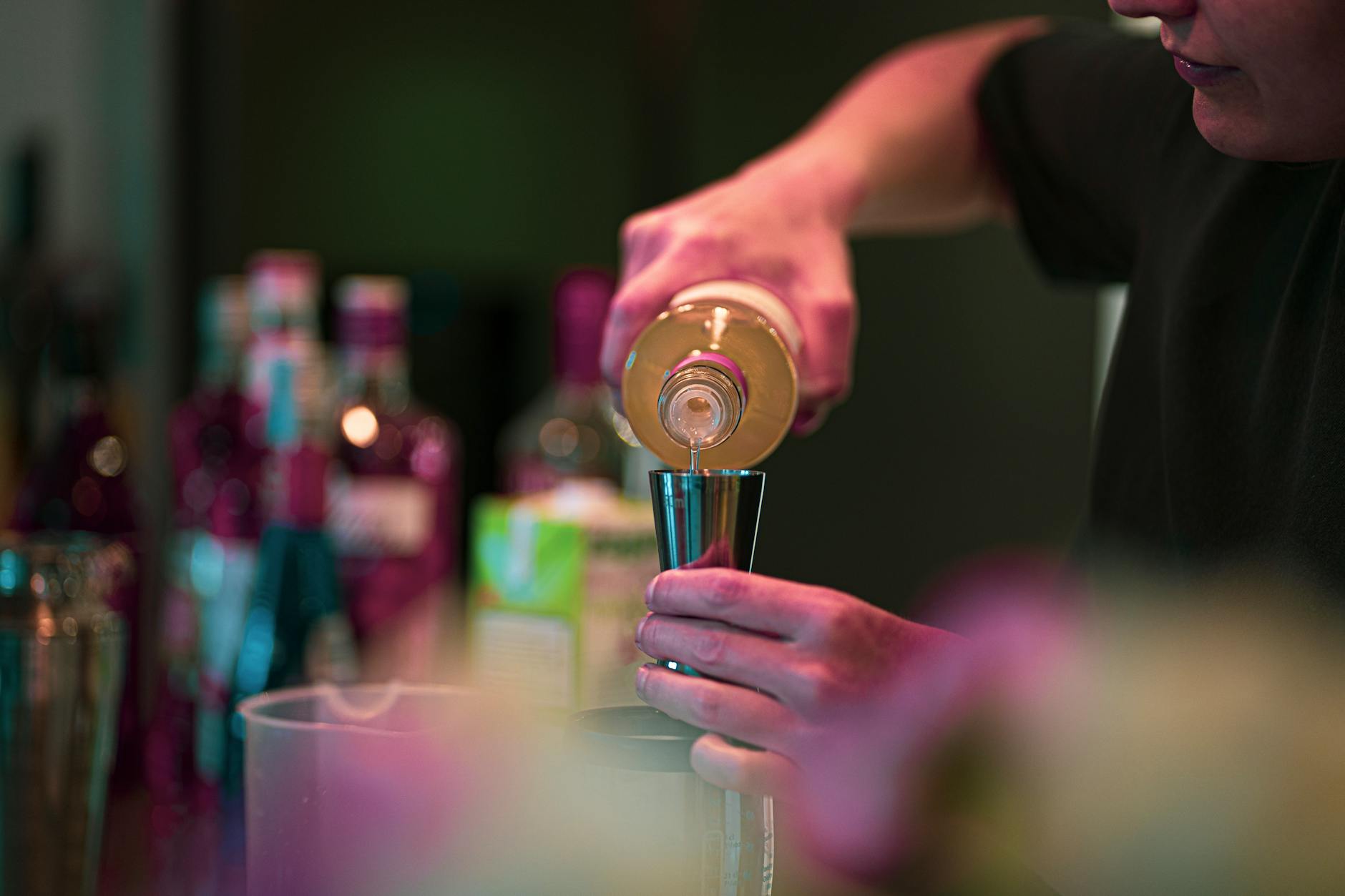 Bartender Pouring Drinks